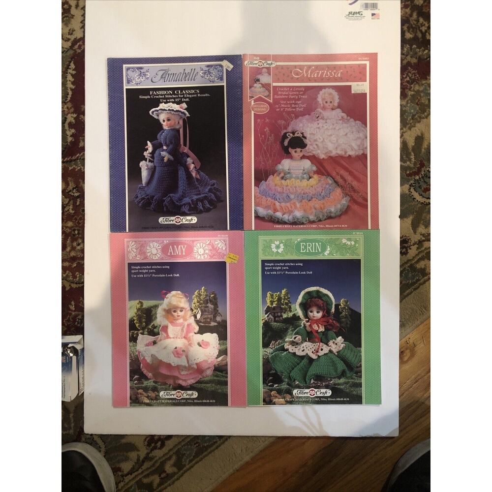 4 Crochet Patterns: Annabelle, Marissa, Amy, Erin
